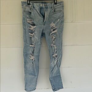 Distressed Light Blue Women's Jeans